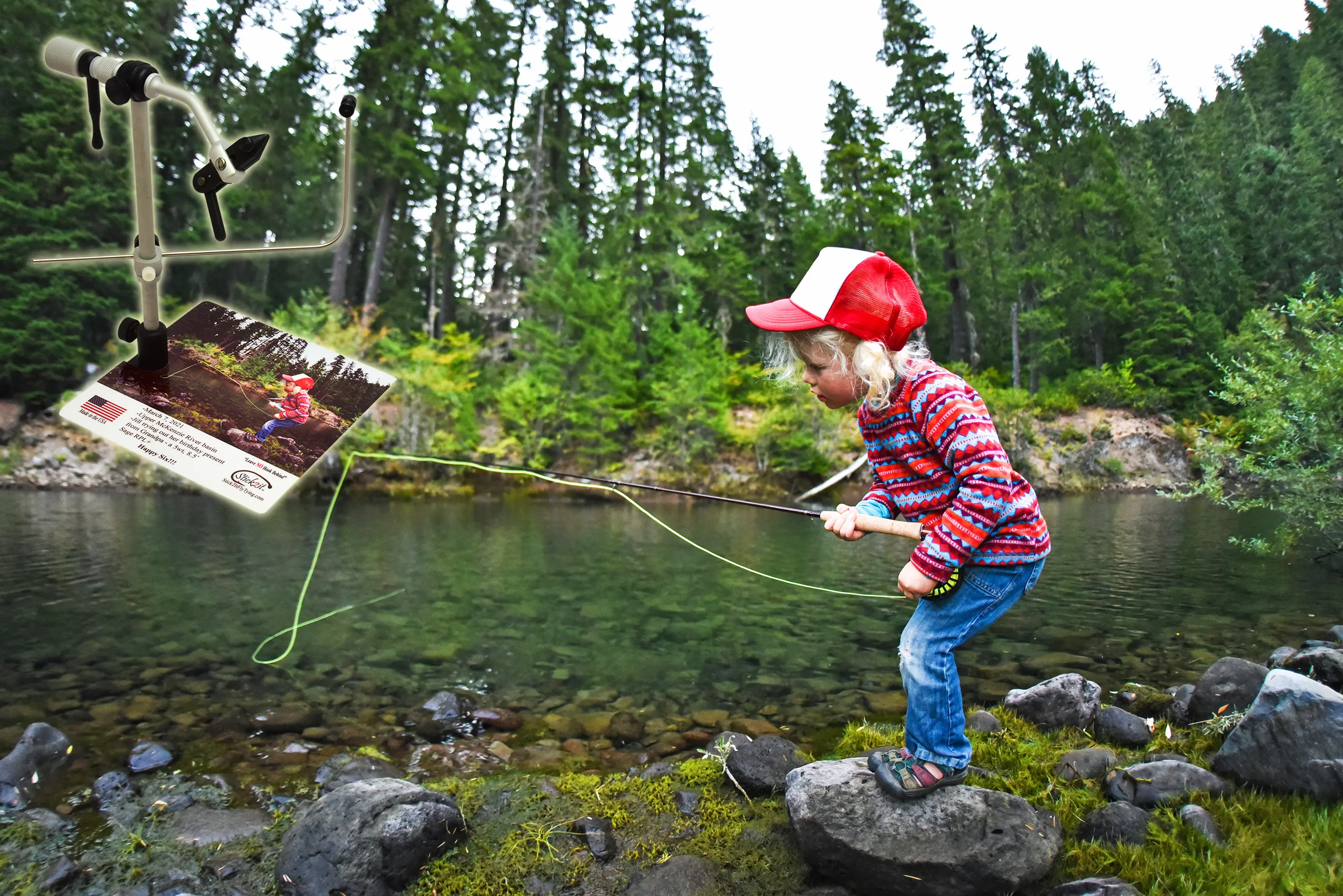 Stick2it fly fishing little girl